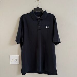 Under Armour - Men's Heatgear Polo Shirt, Size Large, Black